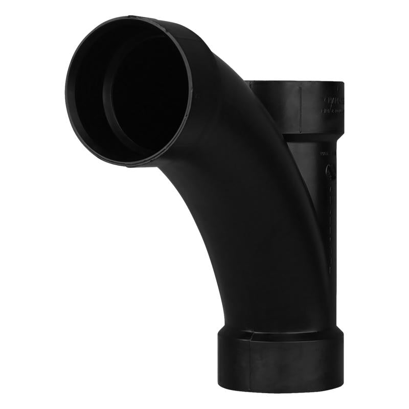 CHARLOTTE PIPE - Charlotte Pipe 3 in. Hub X 3 in. D Hub ABS Long Turn Tee Wye