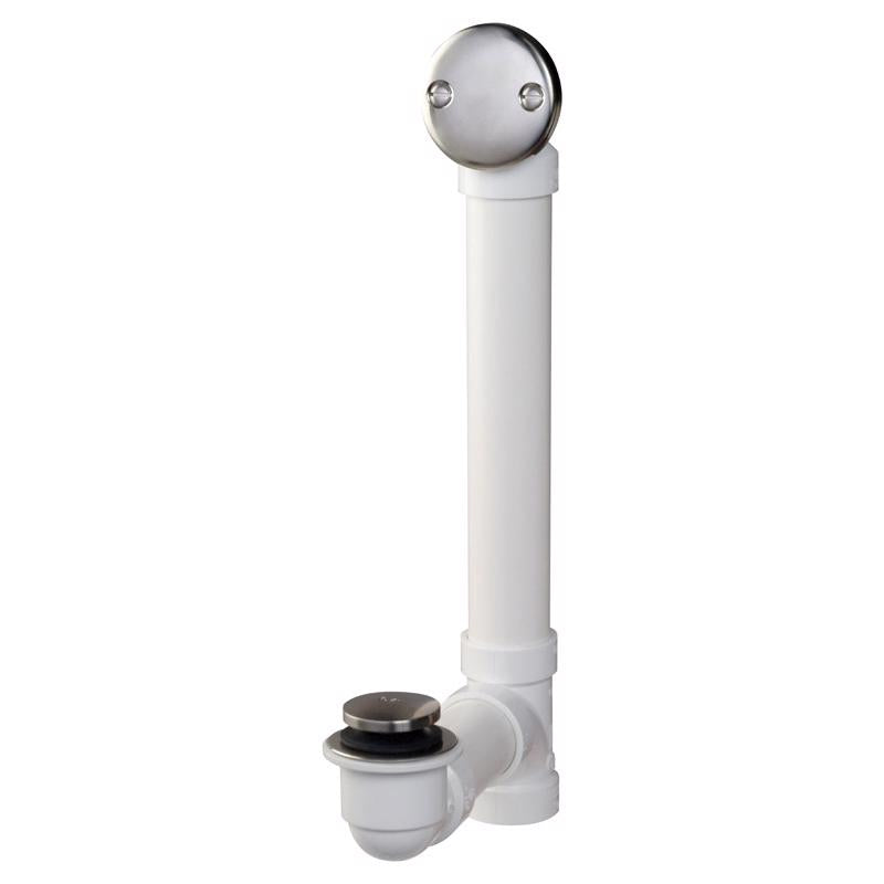 KEENEY - Keeney Foot Lok Stop 1-1/2 in. D Brushed Plastic Bath Drain
