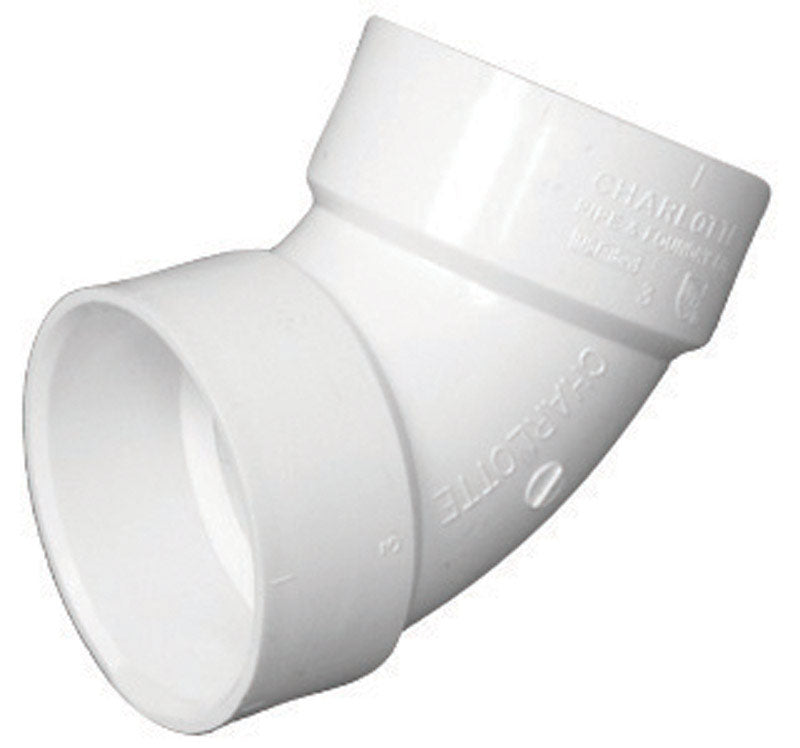 CHARLOTTE PIPE - Charlotte Pipe Schedule 40 1-1/2 in. Hub X 1-1/2 in. D Hub PVC Elbow 1 pk [PVC003190600]