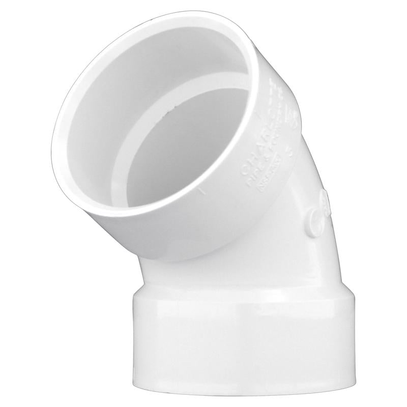 CHARLOTTE PIPE - Charlotte Pipe Schedule 40 2 in. Hub X 2 in. D Hub PVC Elbow 1 pk [PVC003190800]