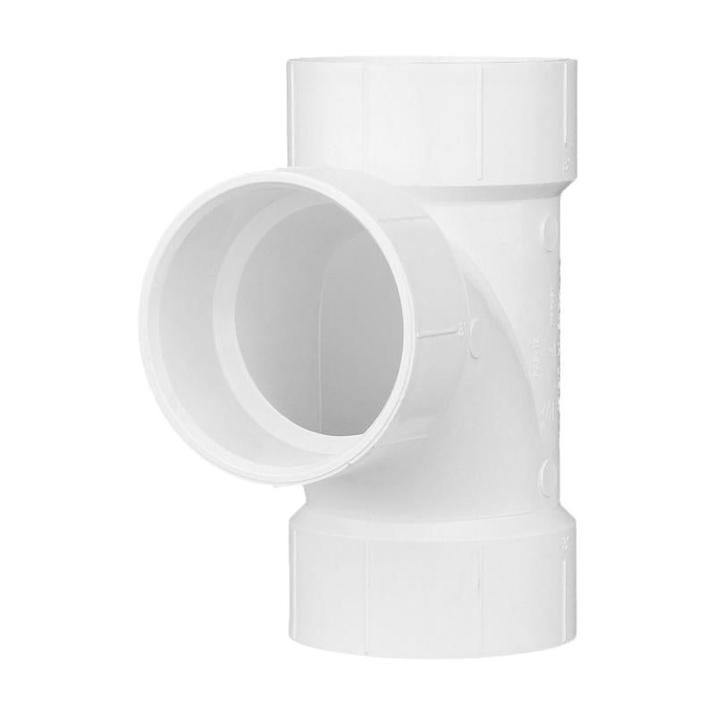 CHARLOTTE PIPE - Charlotte Pipe 3 in. Hub X 3 in. D Hub PVC Sanitary Tee 1 pk