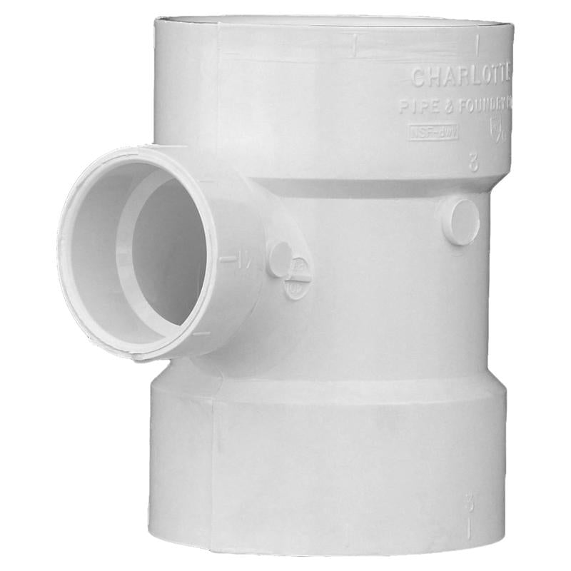 CHARLOTTE PIPE - Charlotte Pipe Schedule 40 3 in. Hub X 3 in. D Hub PVC Sanitary Tee 1 pk [PVC004011200]