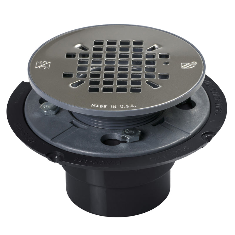 SIOUX CHIEF - Sioux Chief 2 in. D Chrome Plated ABS Shower Pan Drain
