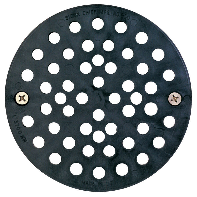 SIOUX CHIEF - Sioux Chief 6-3/4 in. Natural Black Round Polypropylene Floor Drain Strainer
