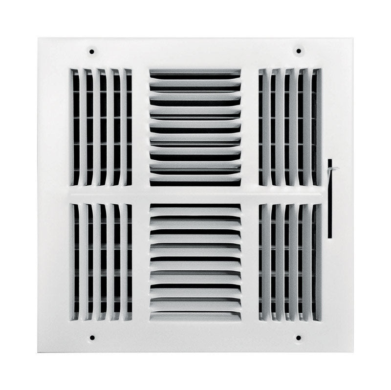TRUE AIRE - Tru Aire 10 in. H X 10 in. W 4-Way Powder Coat White Steel Wall/Ceiling Register