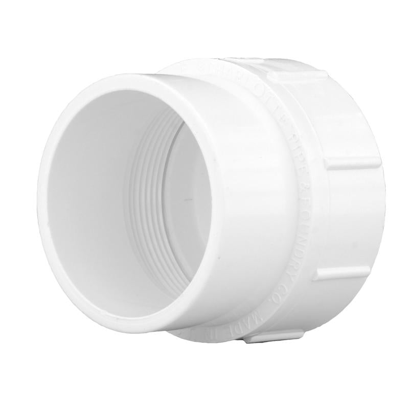 CHARLOTTE PIPE - Charlotte Pipe Schedule 40 3 in. Spigot X 3 in. D FPT PVC Cleanout Adapter 1 pk