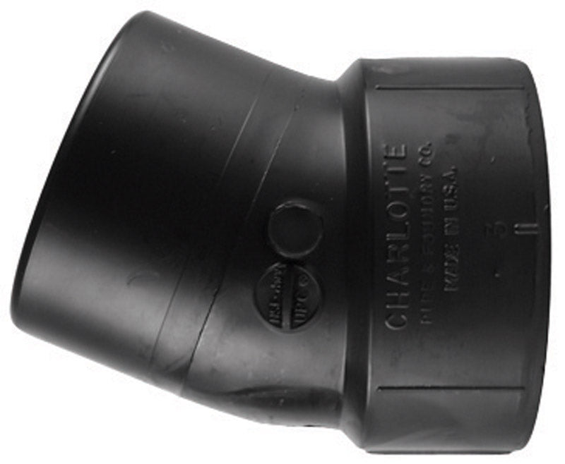 CHARLOTTE PIPE - Charlotte Pipe 4 in. Hub X 4 in. D Slip ABS Elbow