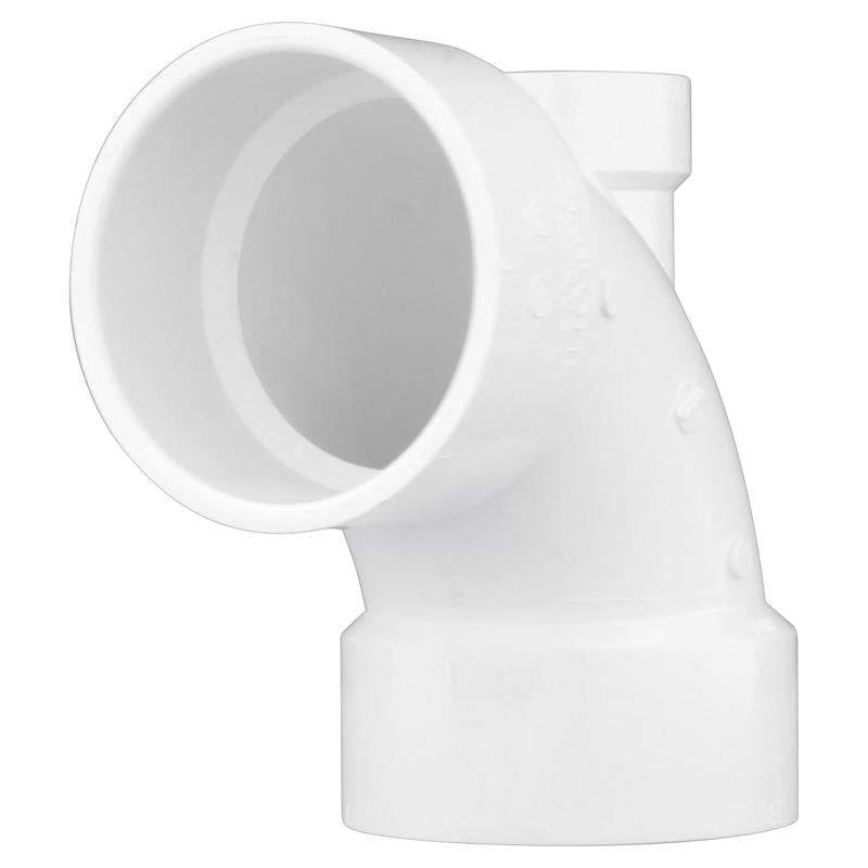 CHARLOTTE PIPE - Charlotte Pipe Schedule 40 3 in. Hub X 3 in. D Hub PVC Elbow 1 pk [PVC003030800]