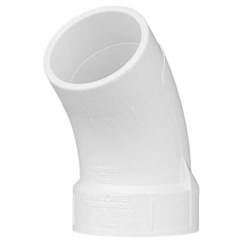 CHARLOTTE PIPE - Charlotte Pipe Schedule 40 2 in. Hub X 2 in. D Spigot PVC Street Elbow 1 pk