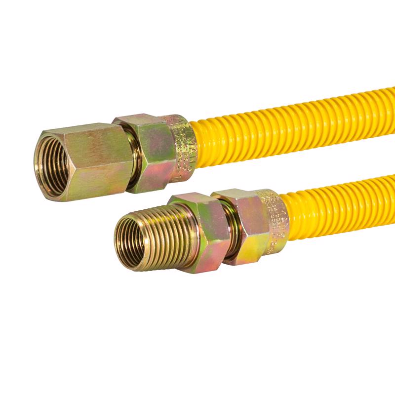 EASTMAN - Eastman ProCoat 1/2 in. FIP X 1/2 in. D MIP Stainless Steel Gas Connector 48 in. L