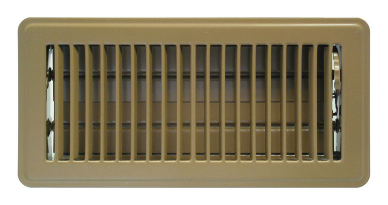 TRUE AIRE - Tru Aire 4 in. H X 10 in. W 2-Way Powder Coat Brown Steel Floor Register