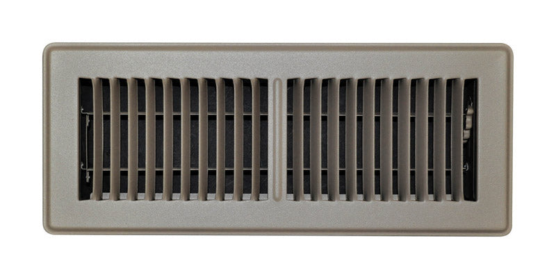 TRUE AIRE - Tru Aire 4 in. H X 12 in. W 2-Way Powder Coat Brown Steel Floor Register