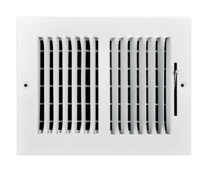 TRUE AIRE - Tru Aire 6 in. H X 8 in. W 2-Way Powder Coat White Steel Wall/Ceiling Register