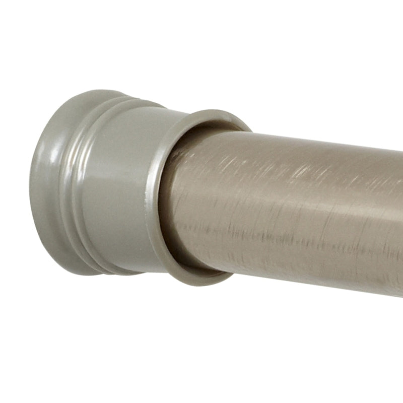 ZENNA HOME - Zenna Home Shower Curtain Rod 72 in. L Brushed Nickel