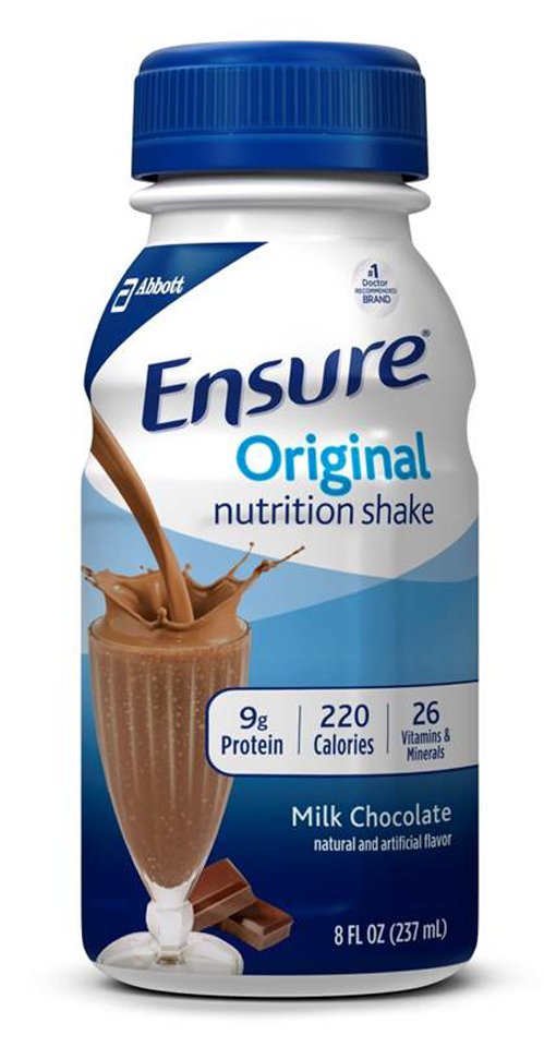 Abbott Nutrition - Oral Supplement Ensure® Original Shake Milk Chocolate Flavor Liquid 8 oz. Bottle [16/CS]
