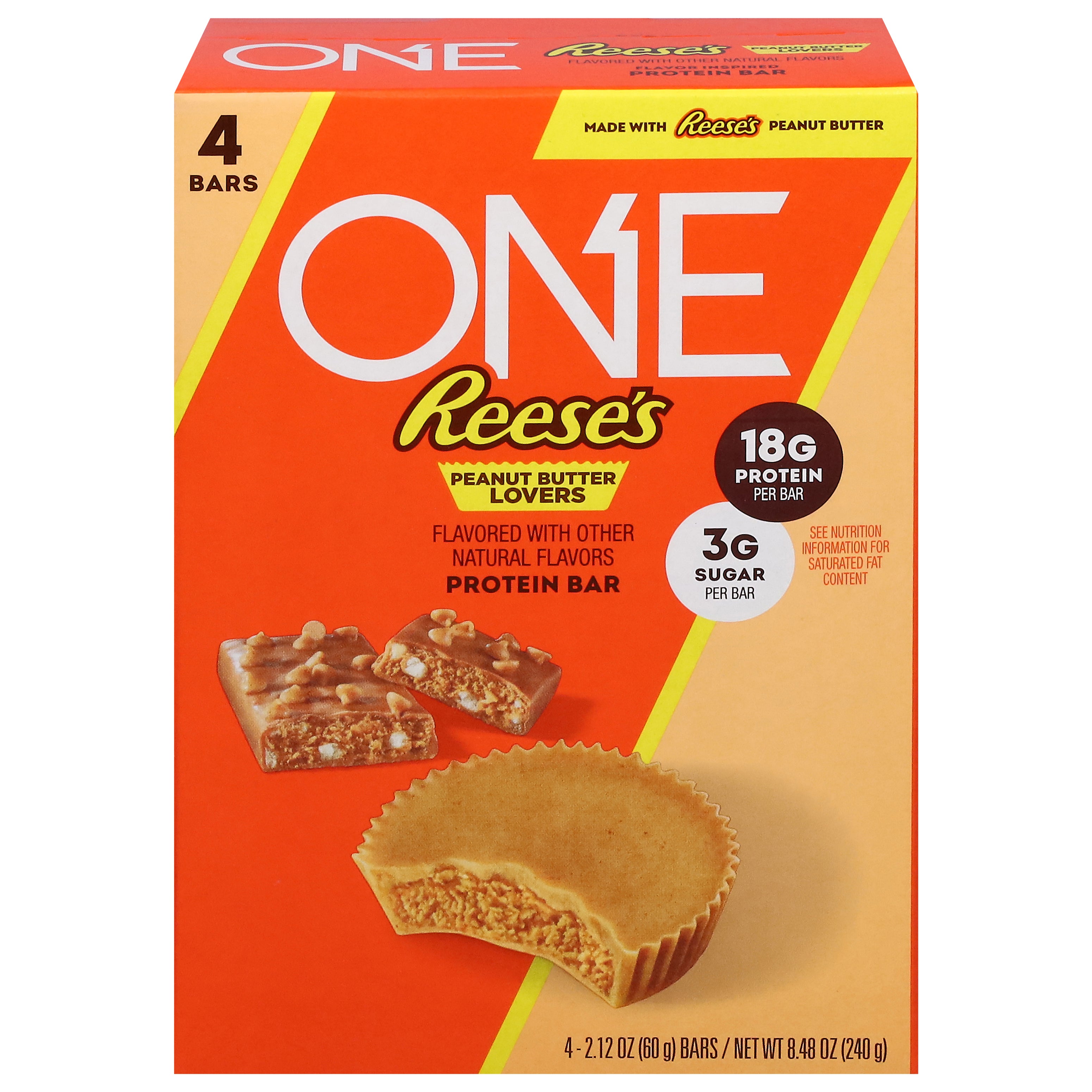 One Reese's Peanut Butter Lovers Protein Bar 4 - 2.12 oz Bars - Case of 6