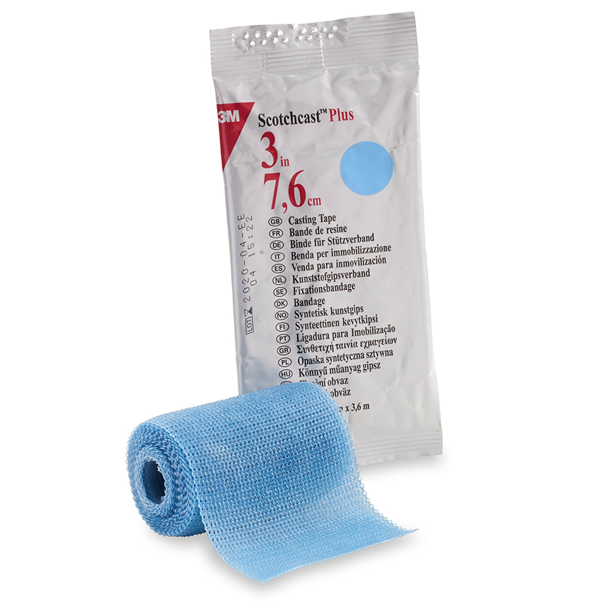 Solventum Corporation - Cast Tape 3M™ Scotchcast™ Plus 3 Inch X 12 Foot Fiberglass / Resin Light Blue [10/BX]