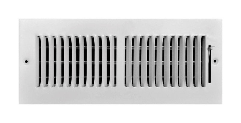 TRUE AIRE - Tru Aire 4 in. H X 12 in. W 2-Way Powder Coat White Steel Wall/Ceiling Register