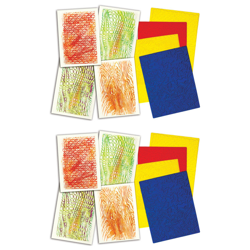 ROYLCO - Texture Rubbing Plates, 4 Per Pack, 2 Packs