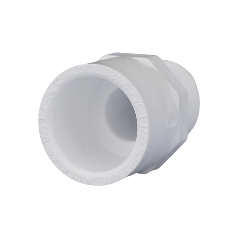 CHARLOTTE PIPE - Charlotte Pipe Schedule 40 1/2 in. Slip X 1/2 in. D MPT PVC Pipe Adapter 1 pk - Case of 25