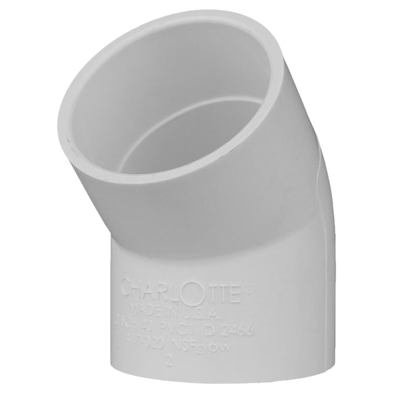 CHARLOTTE PIPE - Charlotte Pipe Schedule 40 2 in. Slip X 2 in. D Slip PVC Elbow 1 pk [PVC 02309 1600]