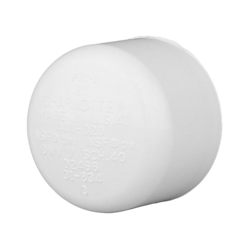 CHARLOTTE PIPE - Charlotte Pipe Schedule 40 2 in. Slip PVC Cap 1 pk