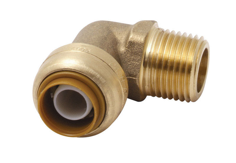 SHARKBITE - SharkBite 1/2 in. Push X 1/2 in. D MPT Brass Elbow