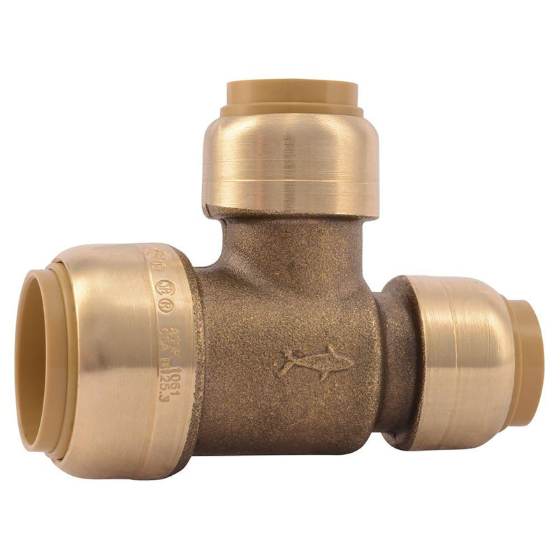 SHARKBITE - SharkBite Push to Connect 3/4 in. Push X 1/2 in. D Push Brass Reducing Tee