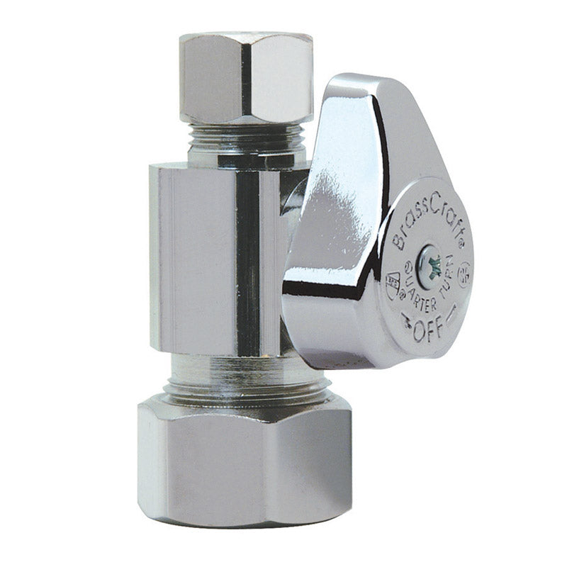 BRASSCRAFT - BrassCraft 1/2 in. Compression outlets X 3/8 in. Compression Brass Shut-Off Valve