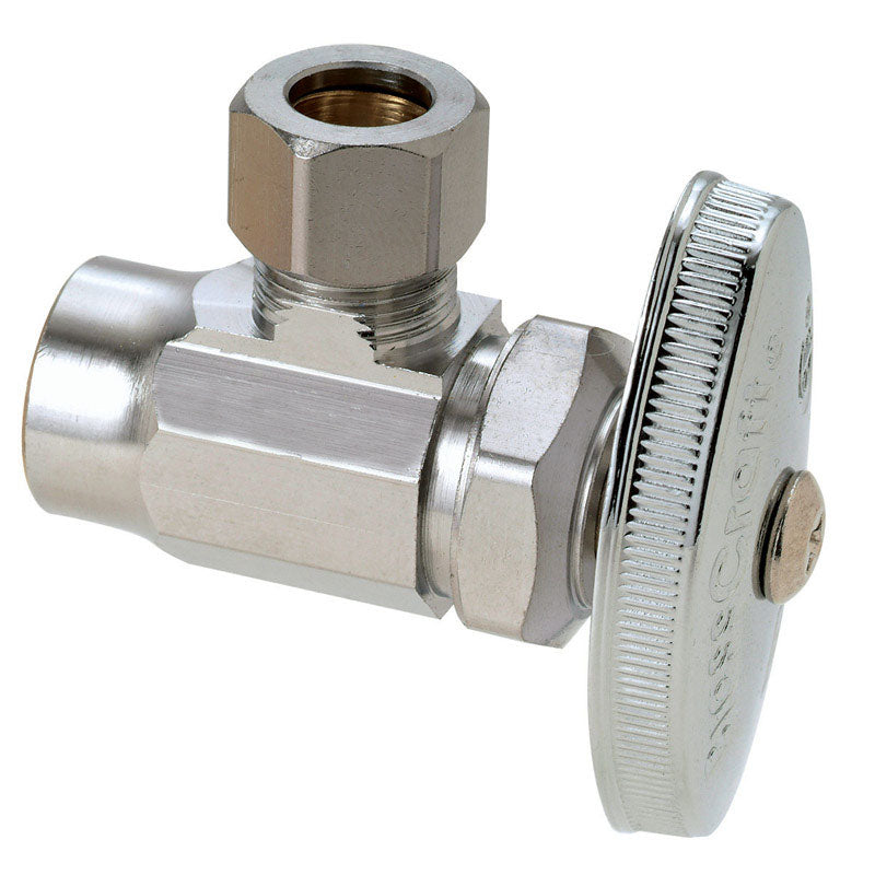 BRASSCRAFT - BrassCraft 1/2 in. FPT outlets X 3/8 in. MPT Brass Shut-Off Valve [R19X C1]