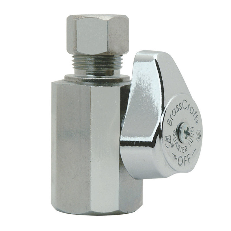 BRASSCRAFT - BrassCraft 1/2 in. FPT outlets X 3/8 in. MPT Brass Shut-Off Valve [G2R12X C1]