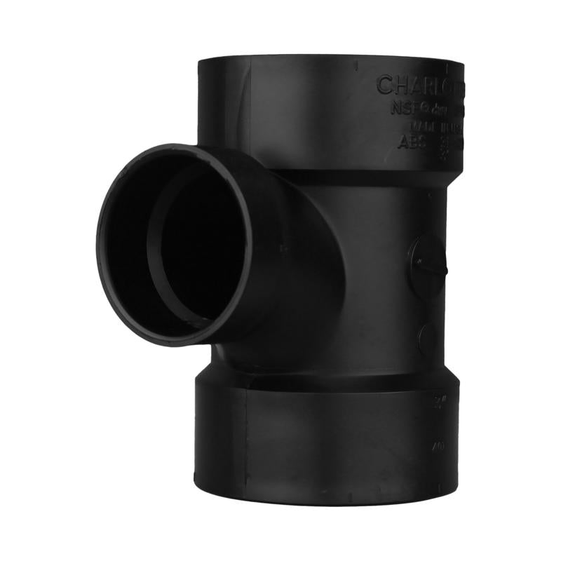 CHARLOTTE PIPE - Charlotte Pipe 3 in. Hub X 2 in. D Hub ABS Sanitary Tee