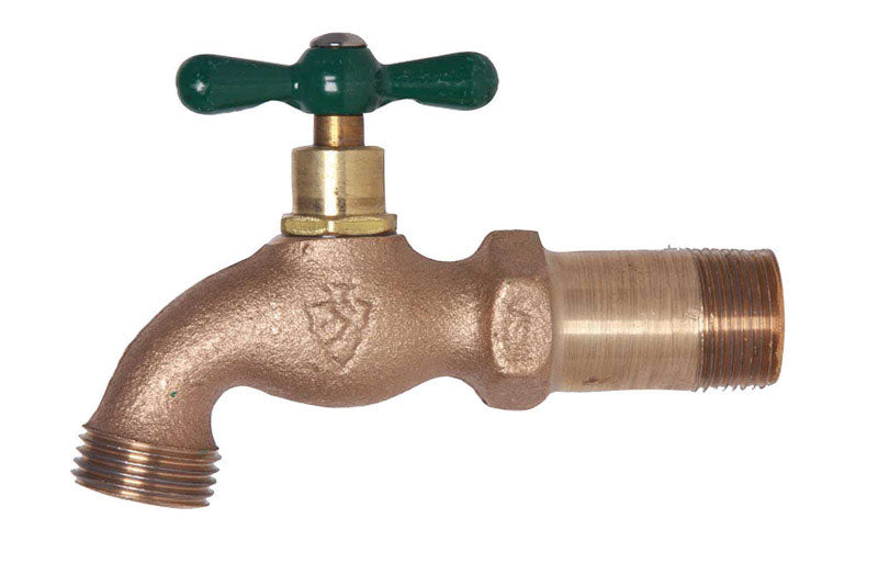 ARROWHEAD BRASS - Arrowhead Brass 1/2 in. MIP X 3/4 in. MHT Brass Hose Bibb [201LF]