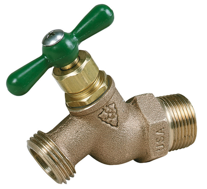 ARROWHEAD - Arrowhead 1/2 in. MIP X 3/4 in. Hose Brass Bibb