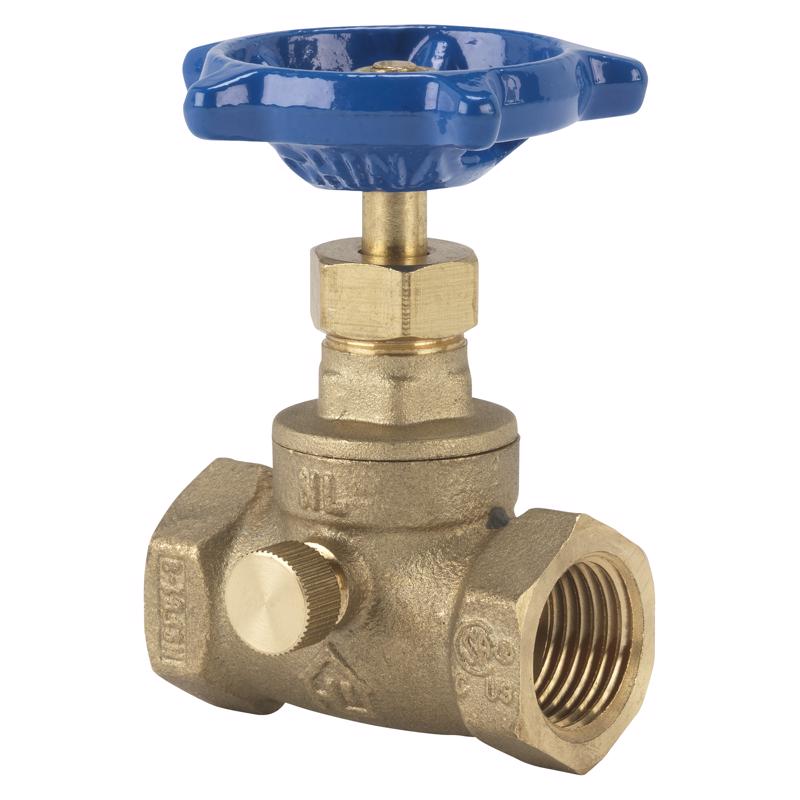 HOMEWERKS - Homewerks 1/2 in. FIP X 1/2 in. FIP Brass Stop and Waste Valve
