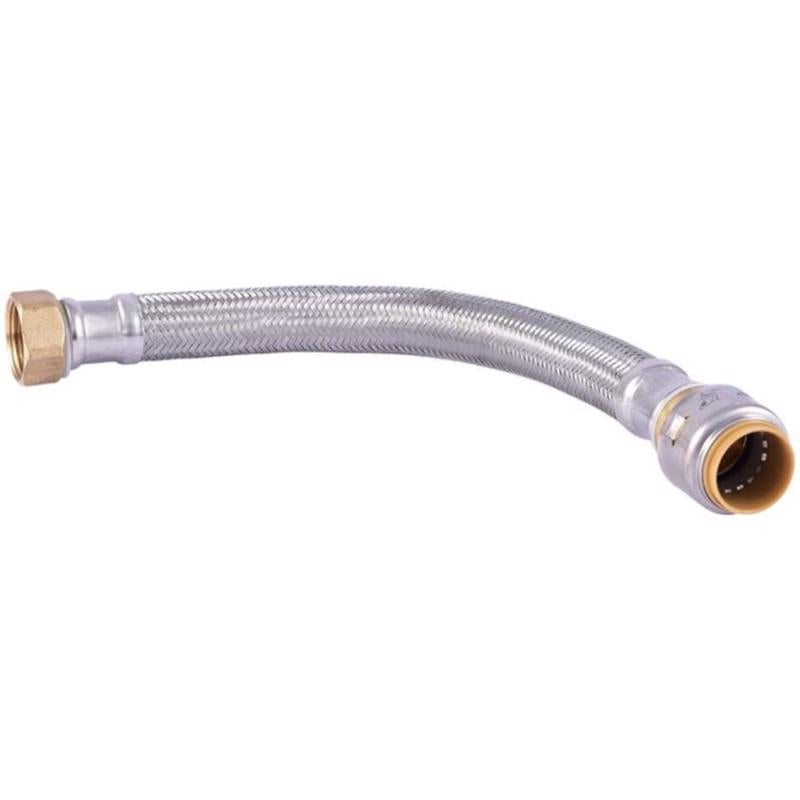 SHARKBITE - SharkBite 3/4 in. Push Fit X 3/4 in. D FIP 12 in. Stainless Steel Supply Line