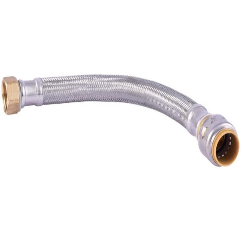 SHARKBITE - SharkBite 3/4 in. Push Fit X 3/4 in. D FIP 18 in. Stainless Steel Supply Line [UR3088FX18]