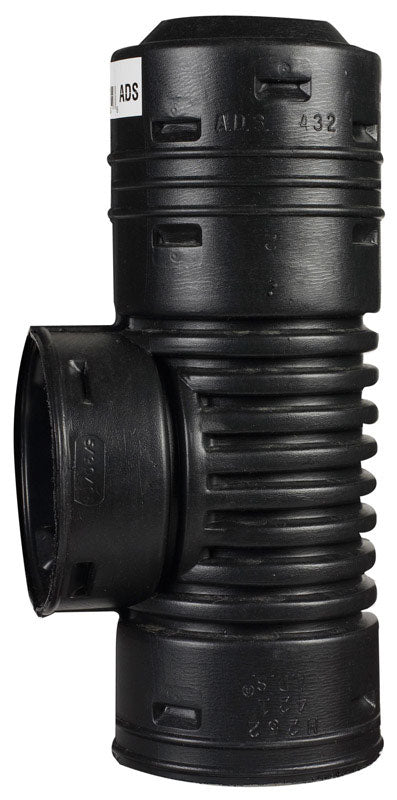 ADVANCE DRAINAGE SYSTEMS - Advance Drainage Systems Schedule 40 4 in. Snap X 4 in. D Snap Polyethylene 12 in. Blind Tee 8 pk