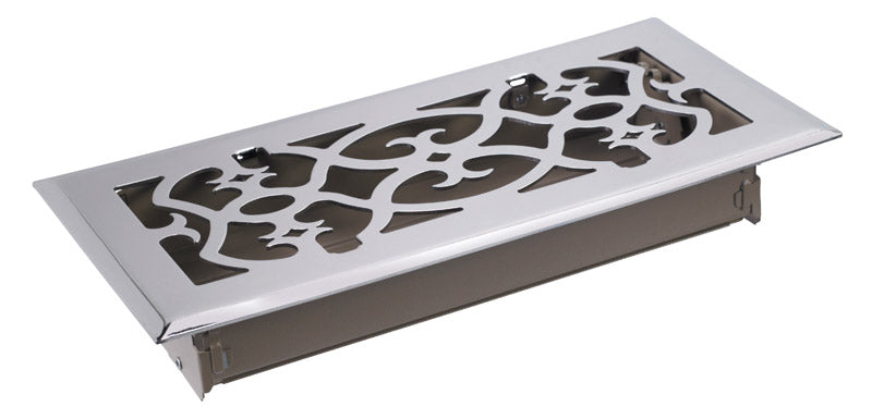 TRU AIRE - Tru Aire 4 in. H X 12 in. W 1-Way Satin Silver Steel Floor Diffuser [C164OSN04X12]