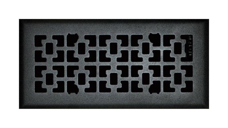 TRU AIRE - Tru Aire 4 in. H X 10 in. W 1-Way Matte Black Steel Floor Diffuser [C166VMB04X10]