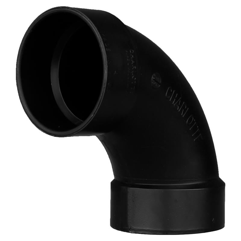 CHARLOTTE PIPE - Charlotte Pipe 4 in. Hub X 4 in. D Hub ABS 90 Degree Elbow [ABS003041200]