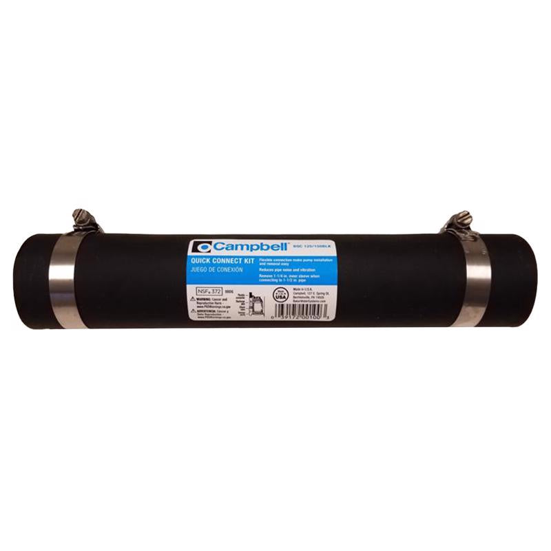 CAMPBELL - Campbell 1-1/4 in. D X 1-1/2 in. D Rubber Straight Boot Sump Pump Sleeve