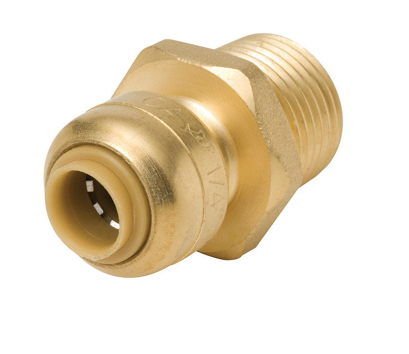 SHARKBITE - SharkBite 1/4 in. Push X 1/2 in. D MPT Brass Connector