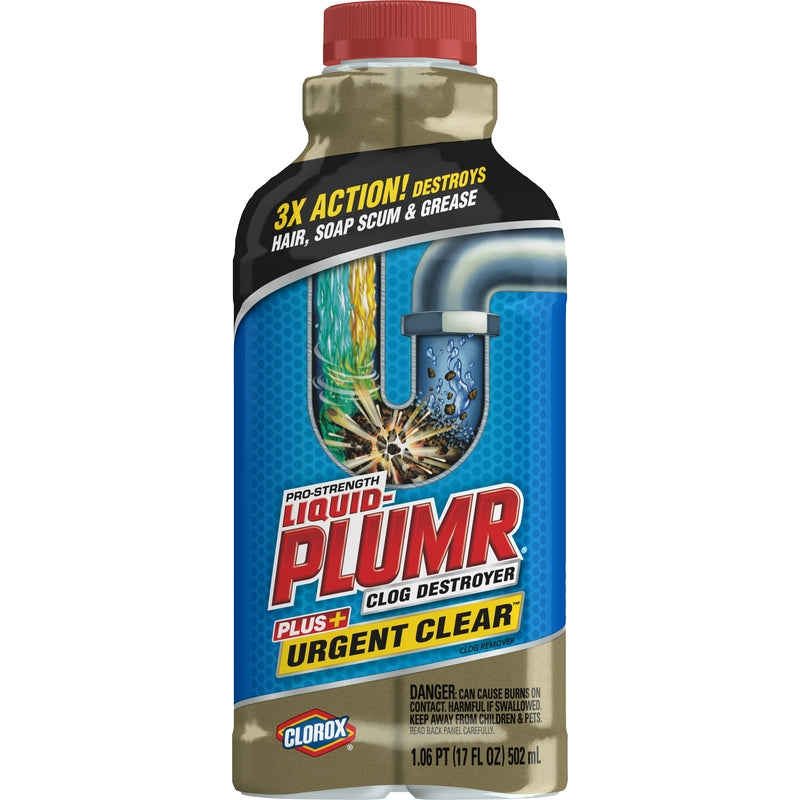 LIQUID-PLUMR - Liquid-Plumr Urgent Clear Liquid Clog Remover 1.06 oz - Case of 6