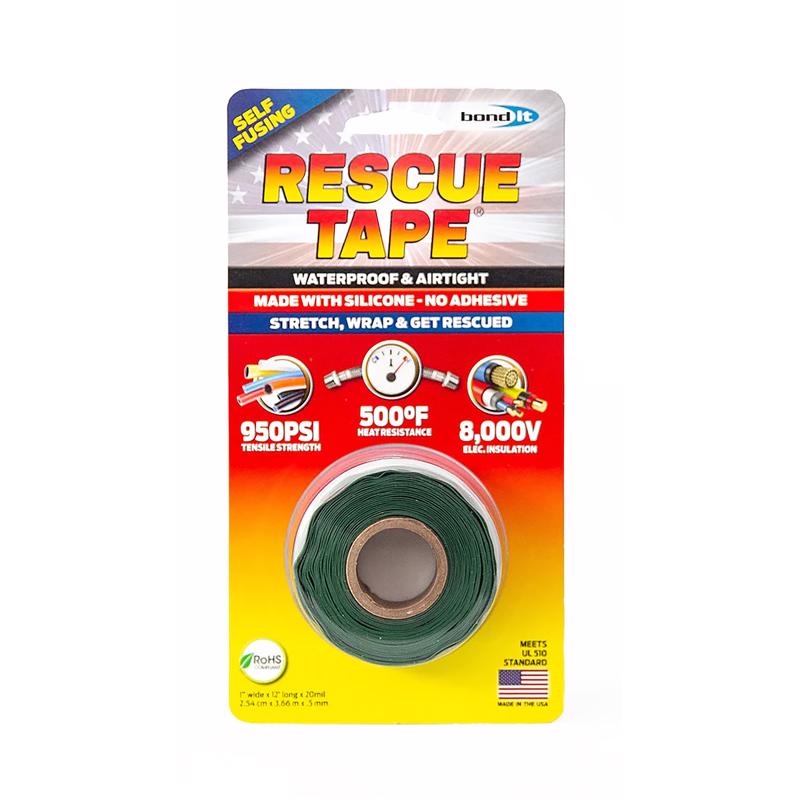 RESCUE TAPE - Rescue Tape Green 1 in. W X 12 ft. L Silicone Tape