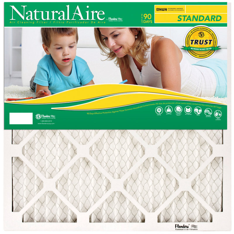 NATURALAIRE - NaturalAire 17-1/2 in. W X 17-1/2 in. H X 1 in. D Synthetic 8 MERV Pleated Air Filter 1 pk - Case of 12