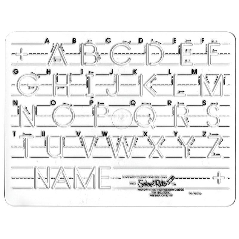 SCHOOL RITE - Handwriting Instruction Guide Template, Uppercase Manuscript