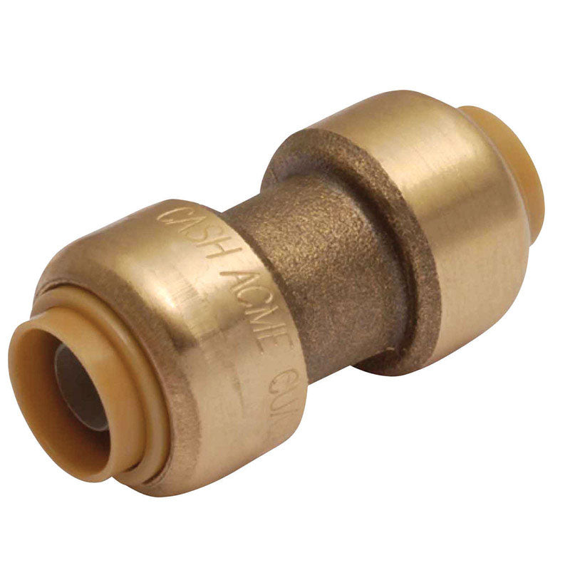 SHARKBITE - SharkBite 3/8 in. Push X 3/8 in. D Push Brass Coupling