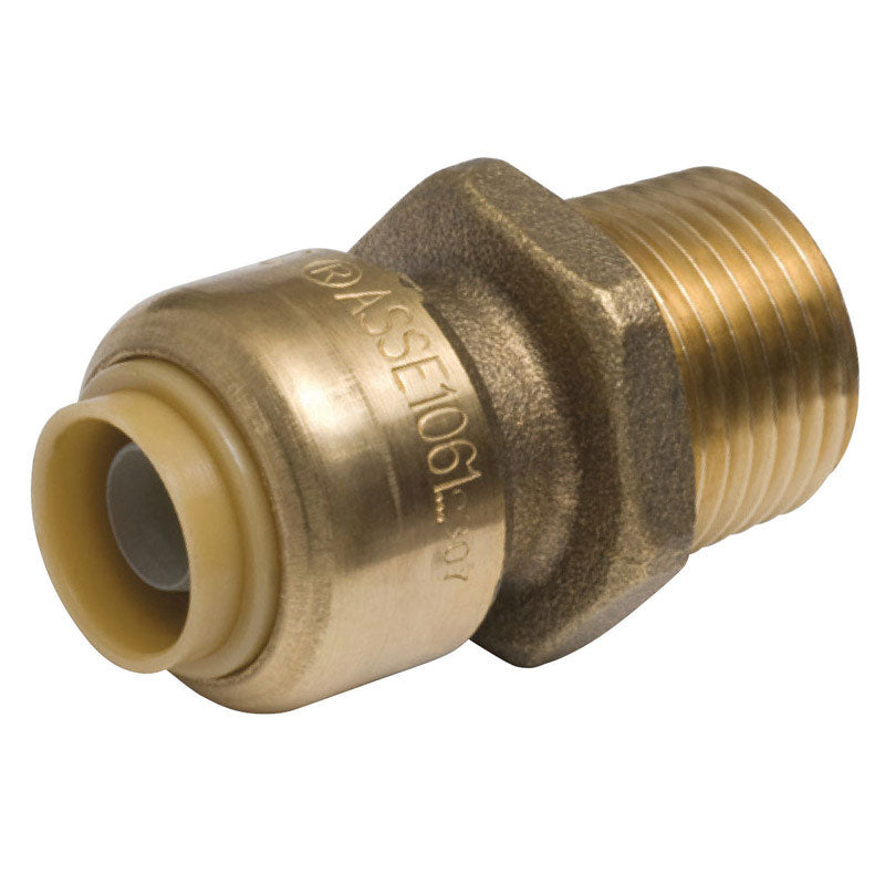 SHARKBITE - SharkBite 3/8 in. Push X 1/2 in. D MPT Brass Connector