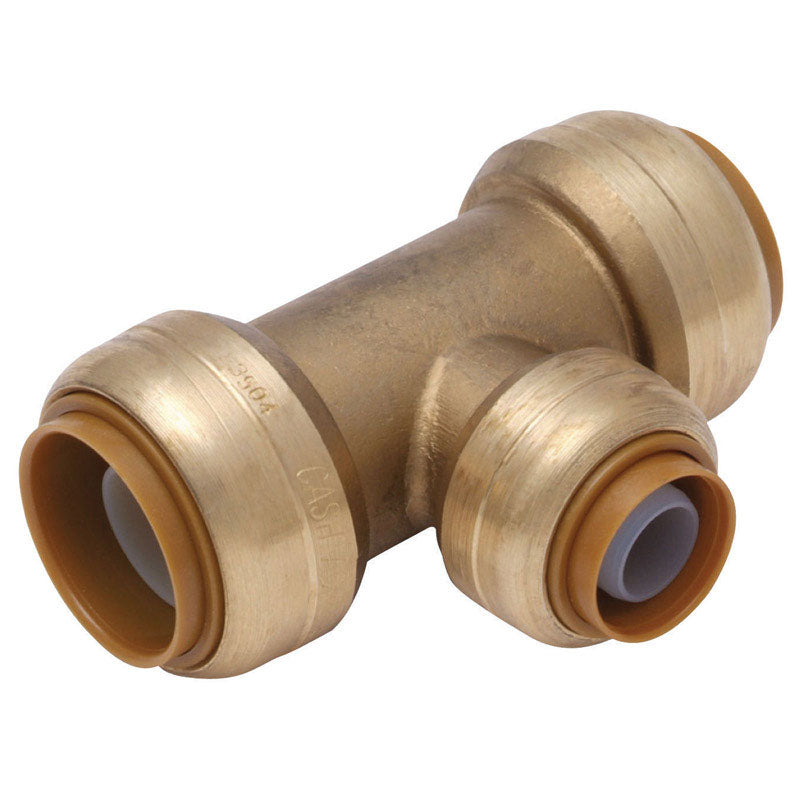 SHARKBITE - SharkBite 1/2 in. Push X 1/2 in. D Push Brass Reducing Tee